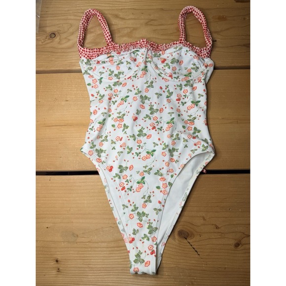 PacSun Other - New PacSun Swim Eco Strawberry Floral One Piece Swimsuit Size XS Wire Support